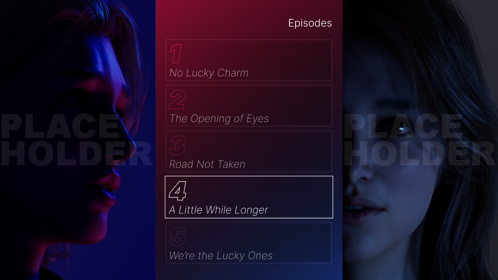 An early design of the episode select screen (Episode 4).